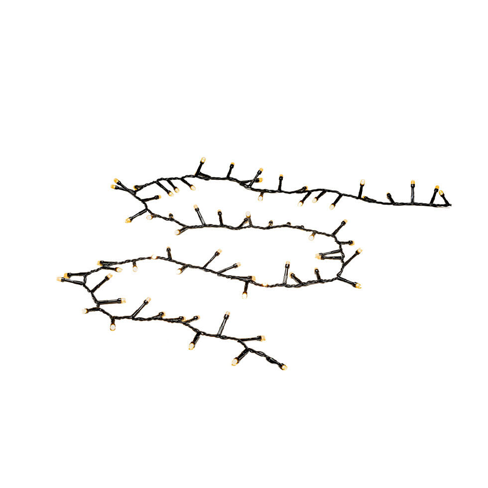 Konstsmide Micro LED Compactlights, frosted inside, 200 amber LEDs, 7.4 m