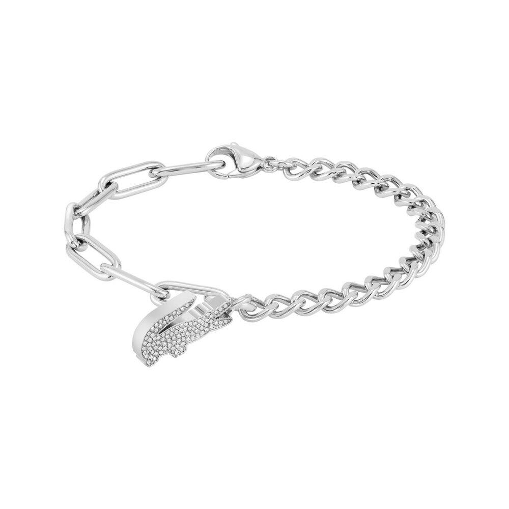Lacoste - 2040146 - Armband - Damen - silber - 19cm - CROCODILE