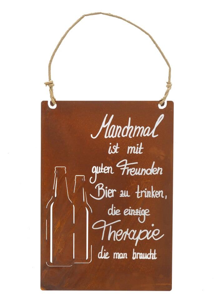 Badeko Dekotafel Therapie 35 cm rust brown