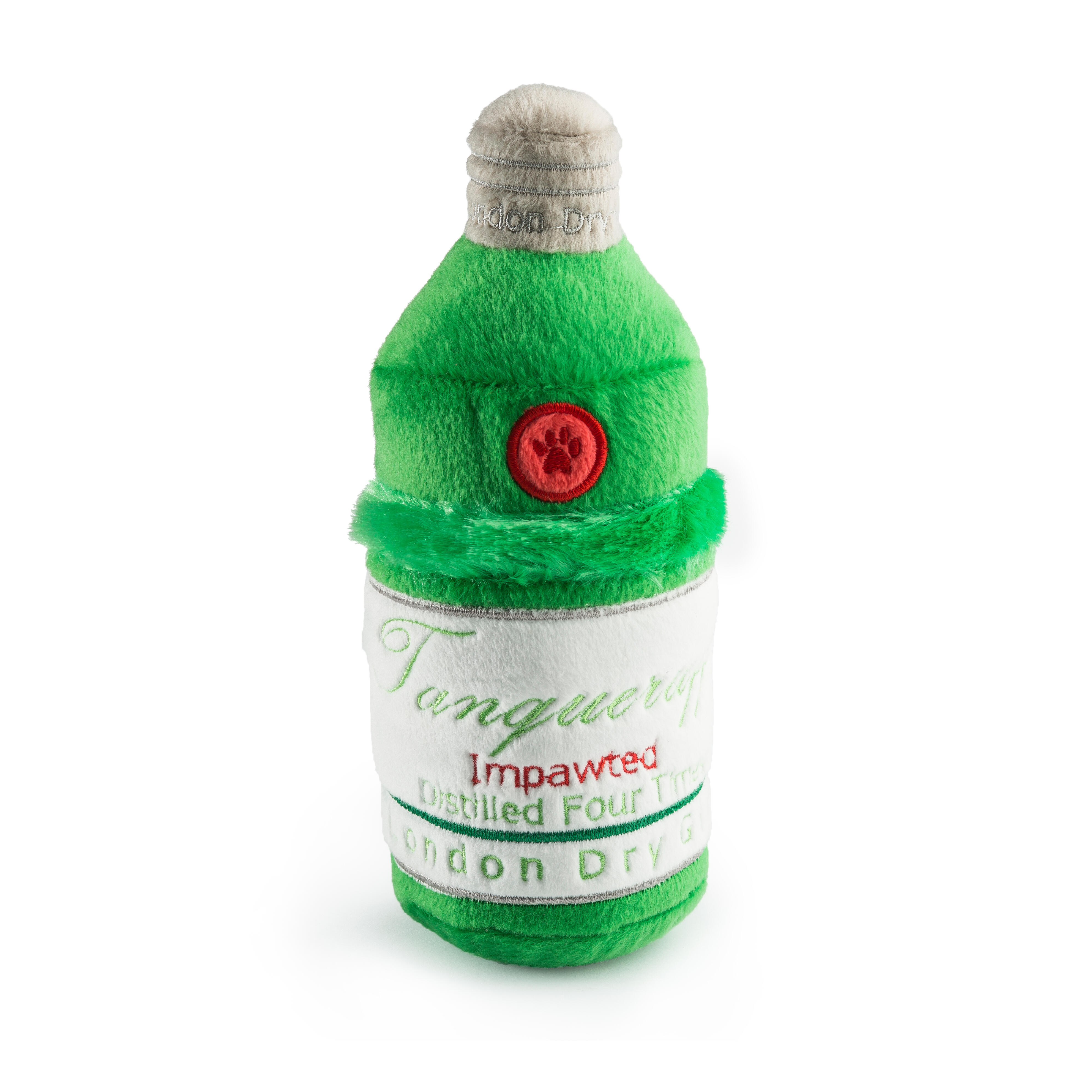 Pawsome Tanqueruff Gin Plüsch – Lustiges Quietschspielzeug für Hunde & Hundeliebhaber | Haute Diggity Dog
