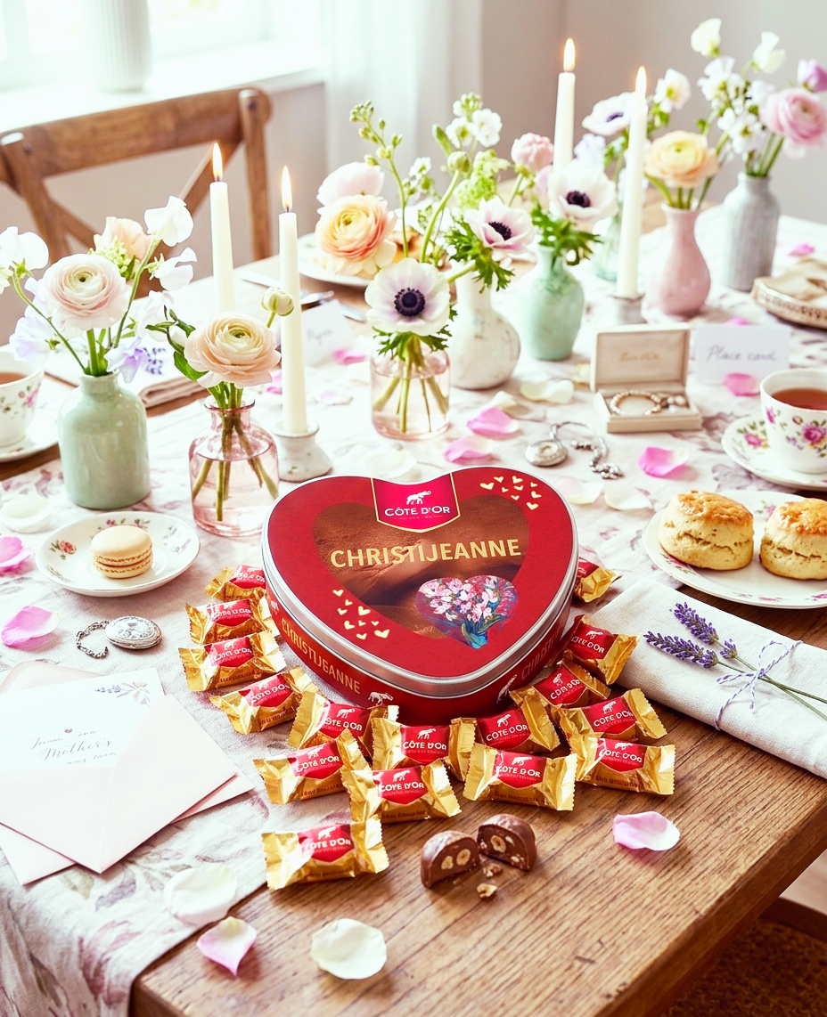 Herz: Mini Bouchée Côte d'Or – Muttertags Geschenkbox