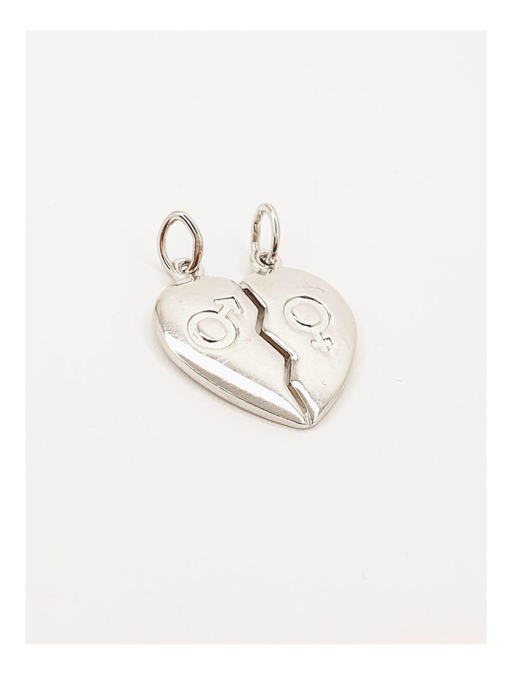 # Pendentif argent coeur brisé