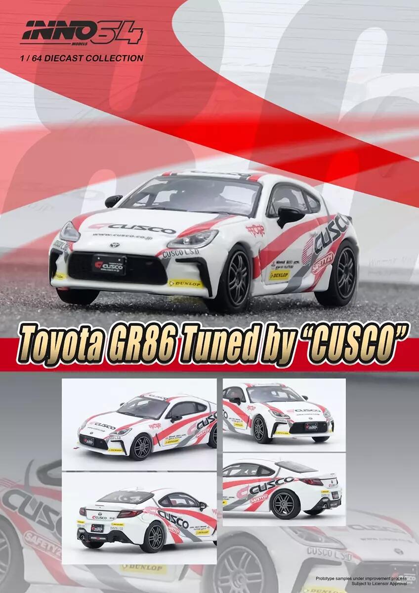 Inno Models - INNO64 - #IN64-GR86-CUSCO - Toyota GR86 Tuned by "CUSCO" - 1/64