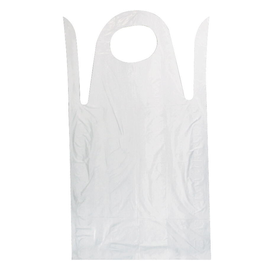 MEDIMEX EINMAL PE-SCHUERZE CLASSIC PLUS  100 ST., GEHAEMMERT, 75 X 125 CM, WEISS