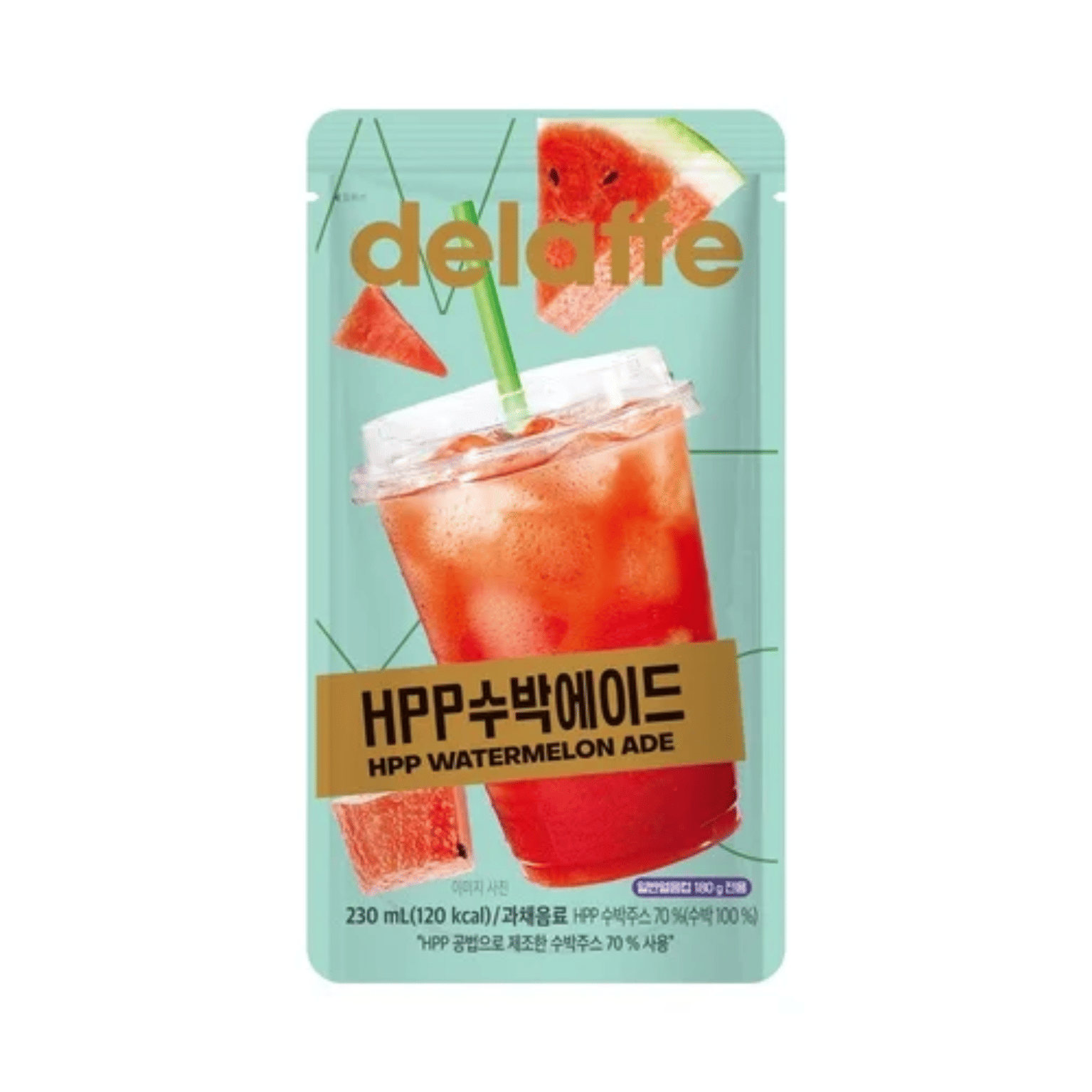 Delaffe - Korean beverage, watermelon flavor, 230 ml