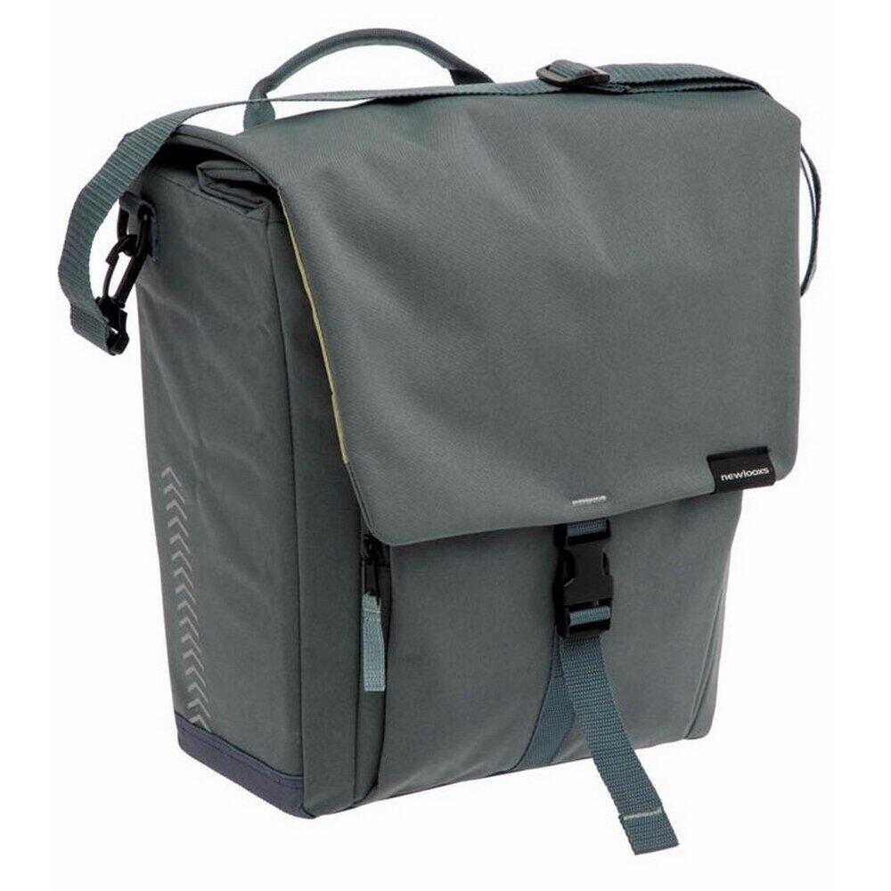 Single bike bag New Looxs Tulum, 16 liters, 35 x 17 x 37 cm - green/gray