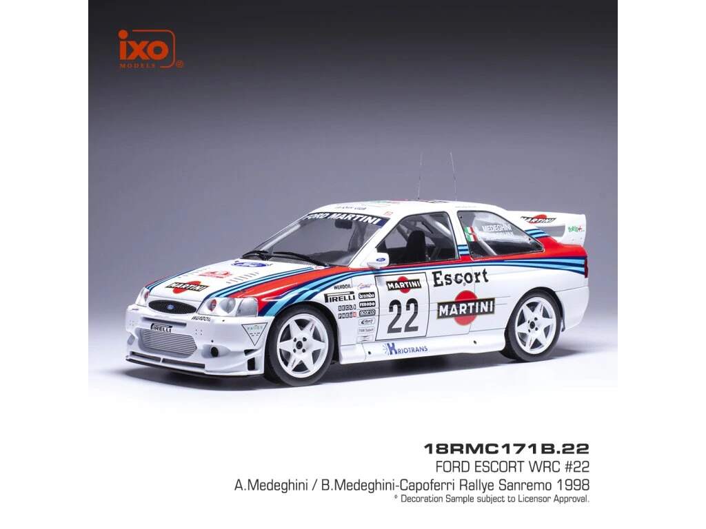 IXO 18RMC171B.22 Ford Escort WRC No. 22 Rally Sanremo | Letzshop