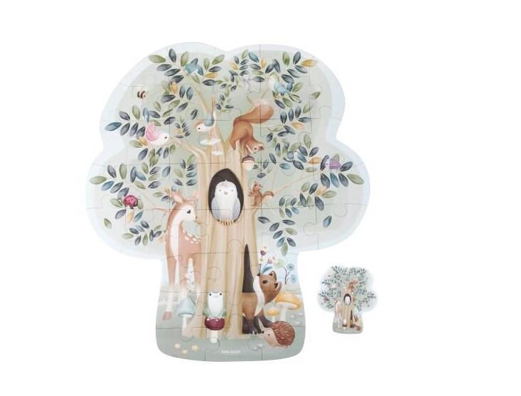 Little Dutch Forest Friends Floor Puzzle - Blue - Forest Friends