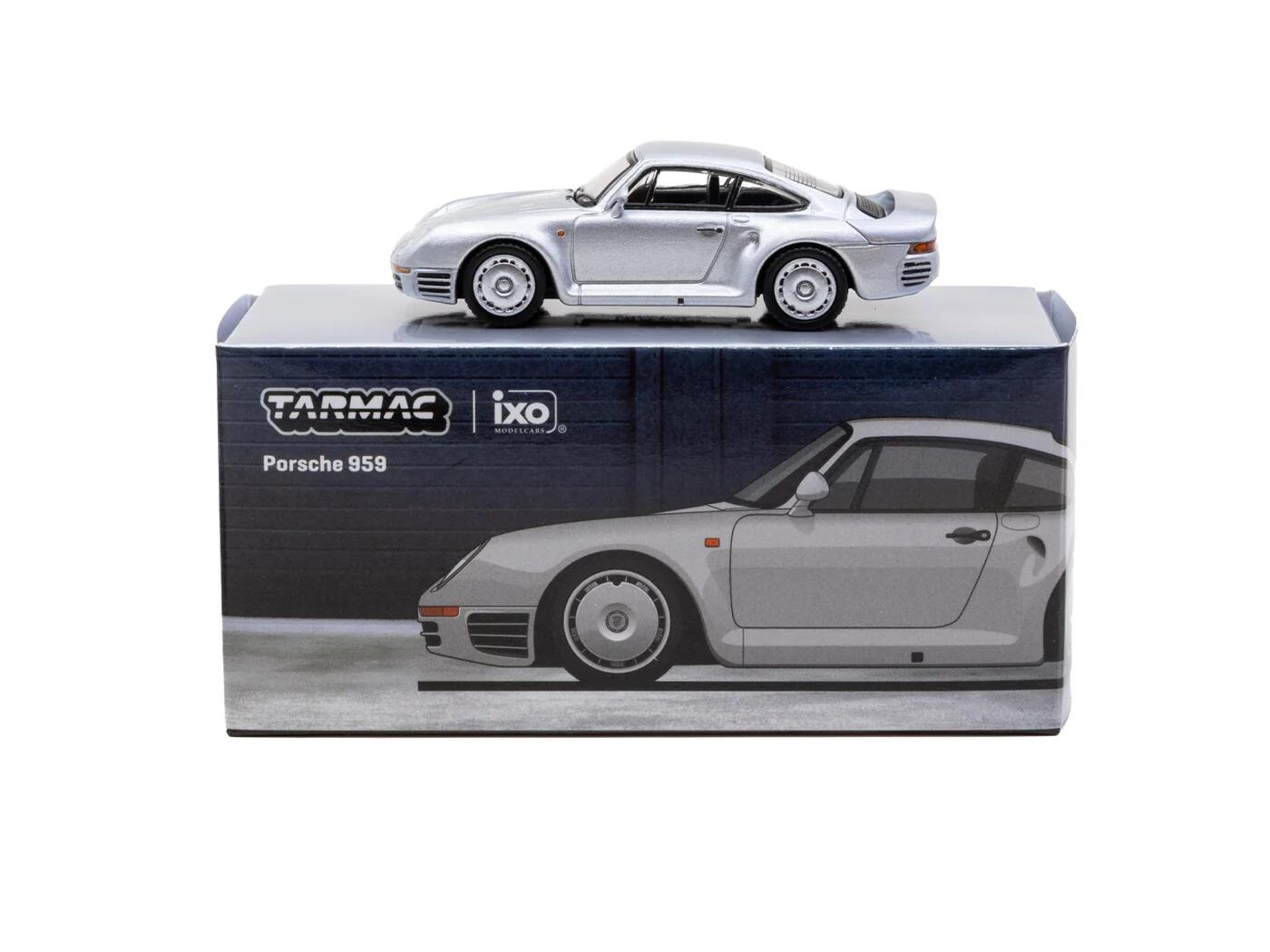 Tarmac Works x IXO Model Cars - #T64G-068-SL - Porsche 959 - Silver - 1/64