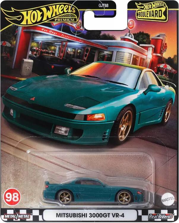 Hot Wheels Premium - #GJT68 HRT68 - Mitsubishi 3000GT VR-4 - Boulevard #98 - Hot Wheels Premium - 1/64 