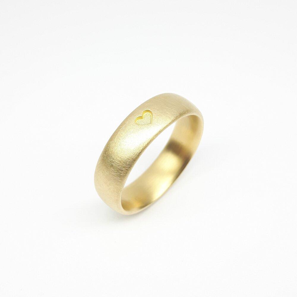 "heart", 18kt yellow gold ring.