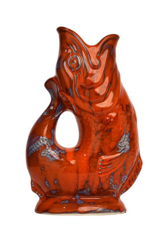 Gluckigluck - Gluggle Jug - Fish jug in Flambé color (Limited Edition)
