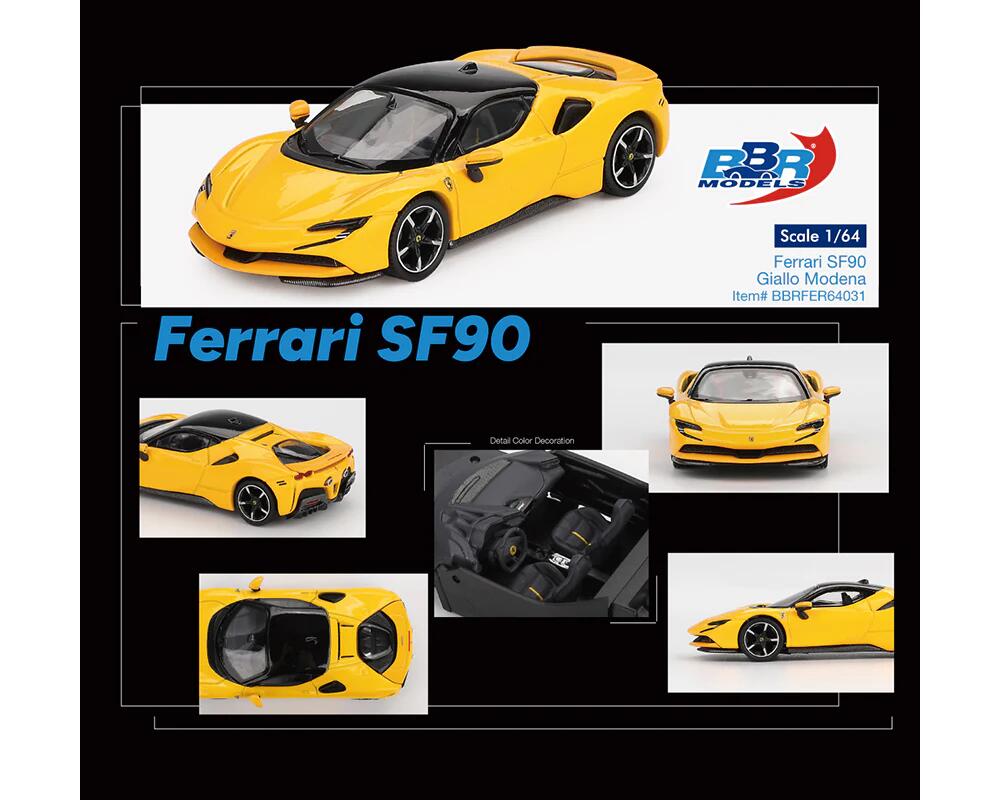 BBR Models - #BBRFER64031 - Ferrari SF90 - Giallo Modena - 1/64