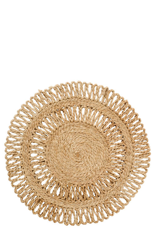 J-Line Tischset - Telleruntersetzer - Platzteller - Jute geflochten 36 cm - 61514 - 296