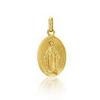 # Yellow gold oval medal pendant with Immaculate Virgin and 12 stars