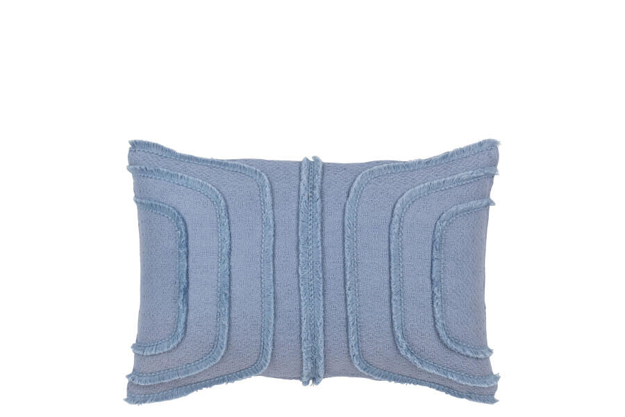 Blue fringe pillow best sale