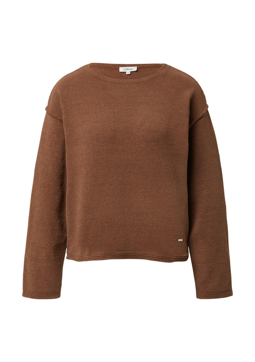 Weicher Strickpullover mit Naht-Details