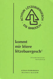 fiction Livres Actioun Lëtzebuergesch Eis Sprooch A.S.B.L.  Luxembourg
