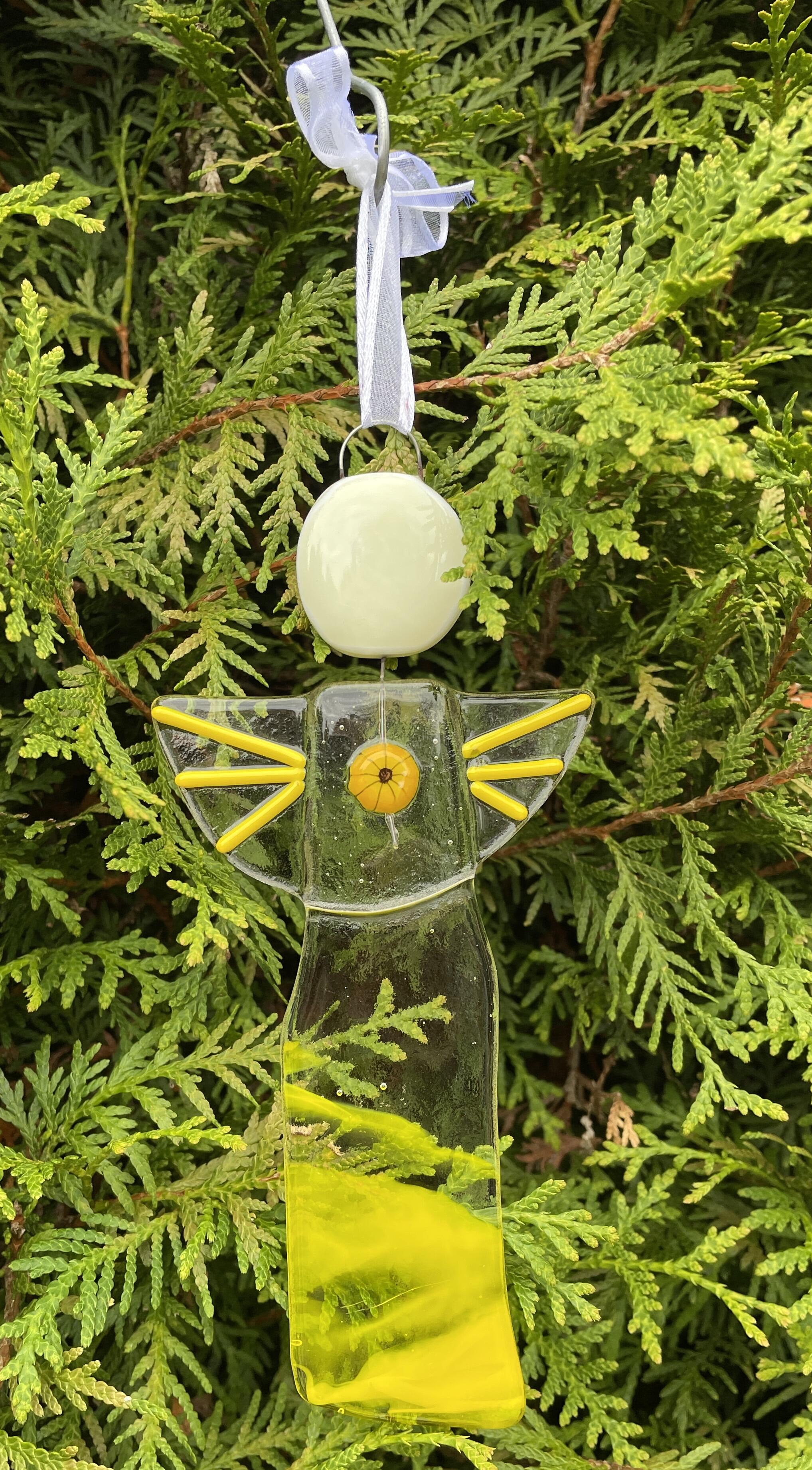 Angel, handmade from glass with melted millefiori - Design 20, one-of-a-kind