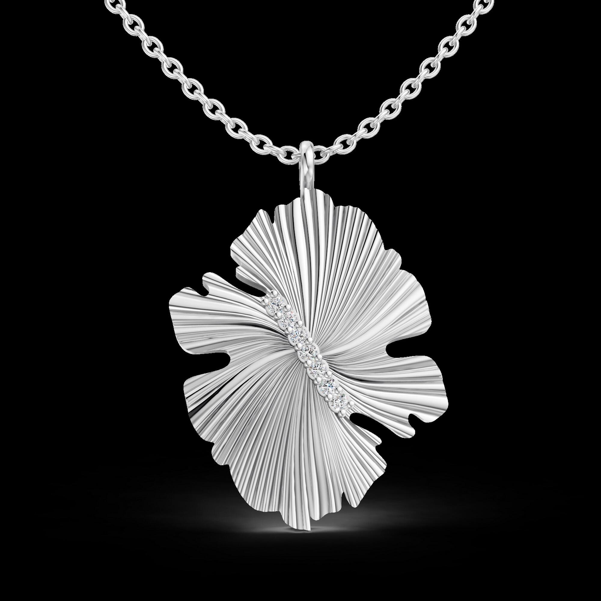 Kette Fanora, Länge 40+5 cm, Silber 925, mit 7 natürlichen Diamanten besetzt