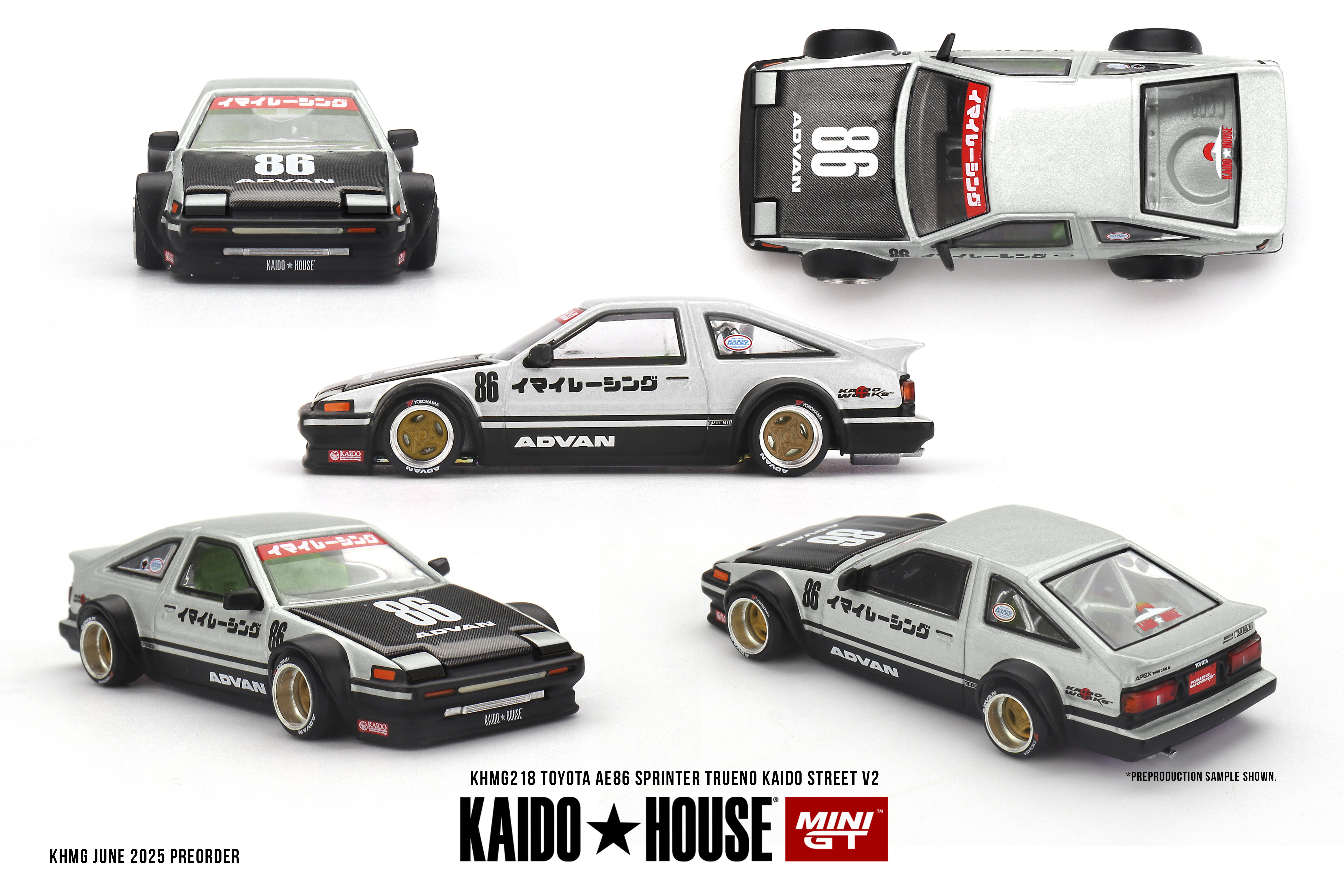 Kaido★House / Mini GT - Toyota Sprinter Trueno Kaido Street V2 - #KHMG218 - 1/64