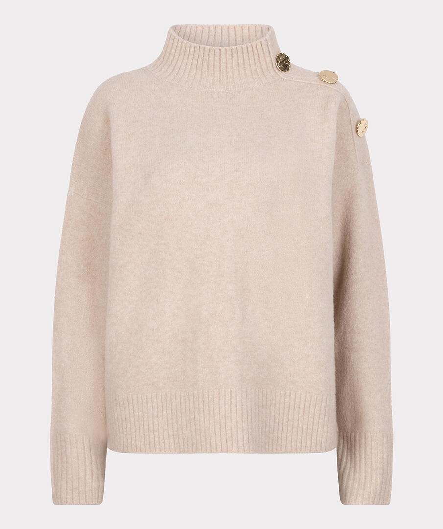 Sweater with shoulder buttons