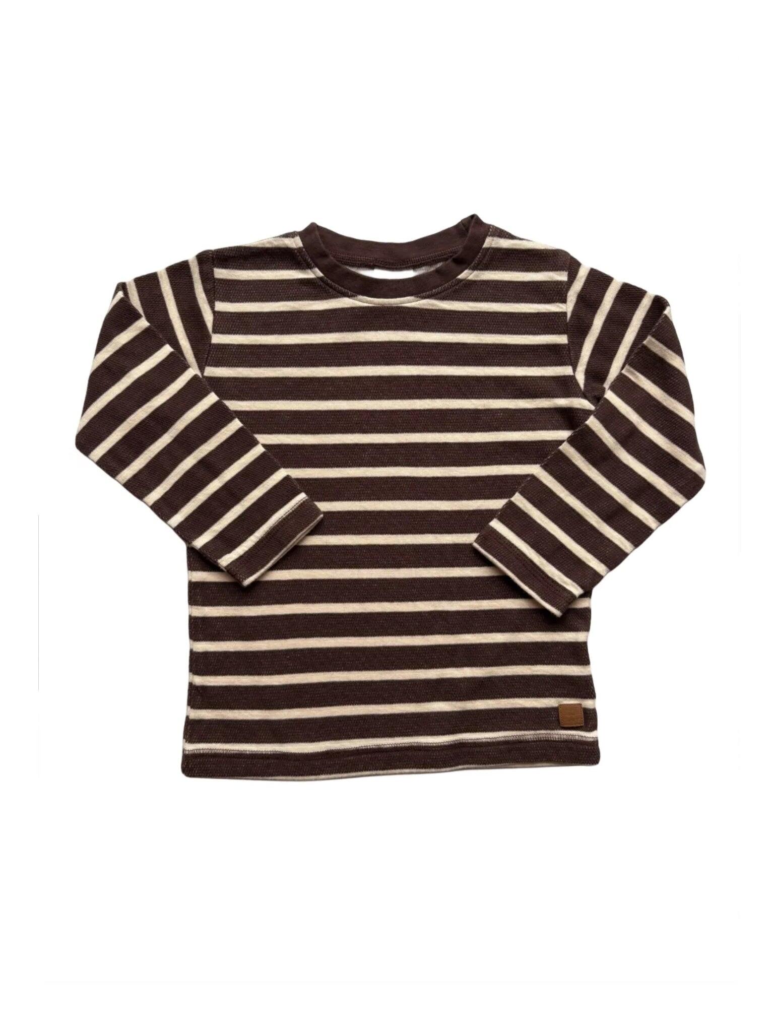 Hust & Claire T-shirt à manches longues rayé marron (3 ans)