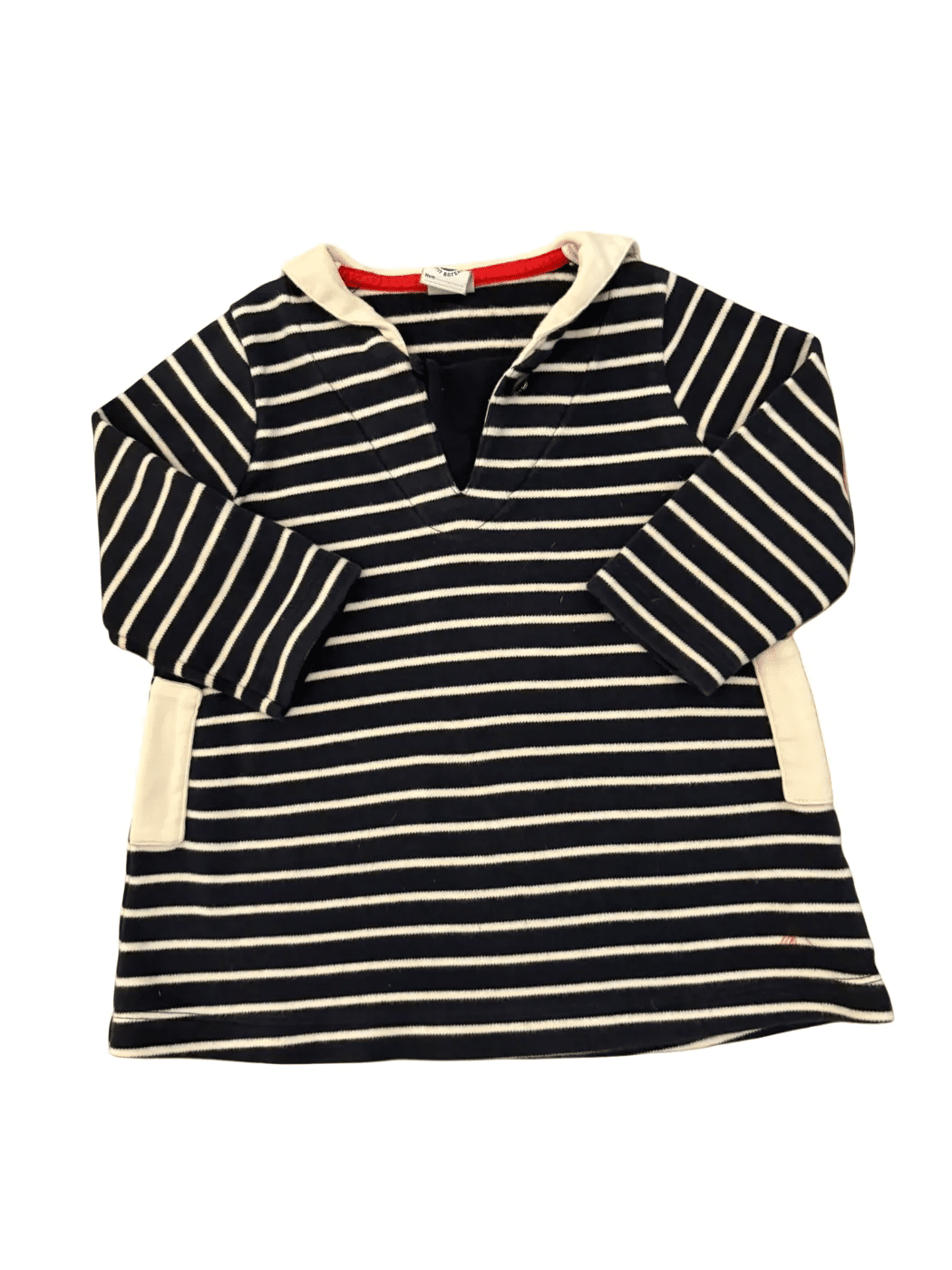 Petit Bateau Tunique à capuche rayée marine (18 mois)