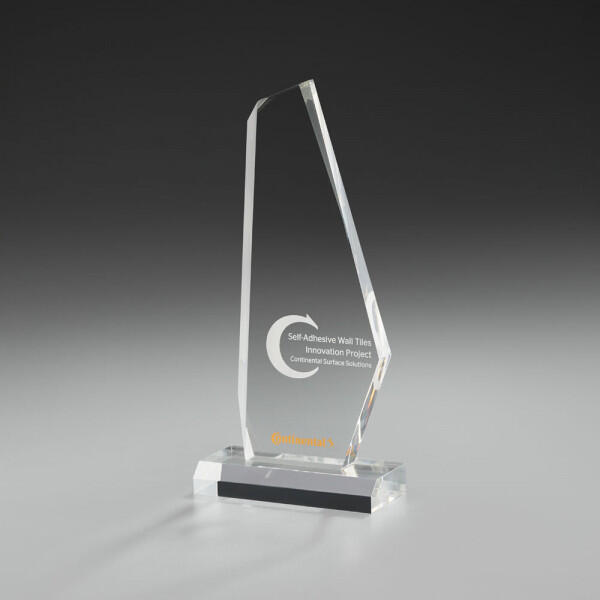 Acrylic Sail Award 74015, 240mm, Acrylic clear Award avec gravure incluse.