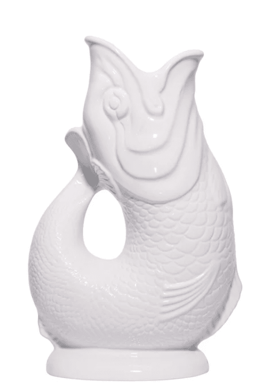 Gluckigluck - Gluggle Jug - Fischkrug in der Farbe Weiss 0,4 L  