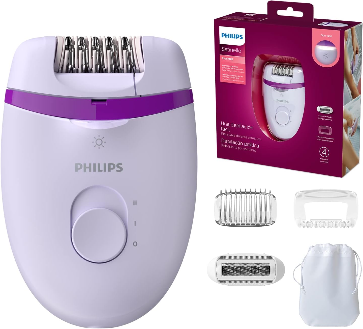 Philips Épilateur Satinelle Essential Compact BRE275/00 - L'épilation en toute simplicité