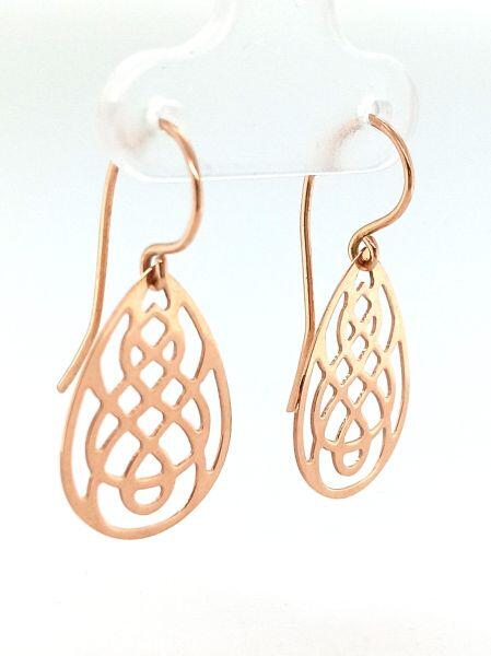 # Boucles d'oreilles pendantes or rose gold 18K