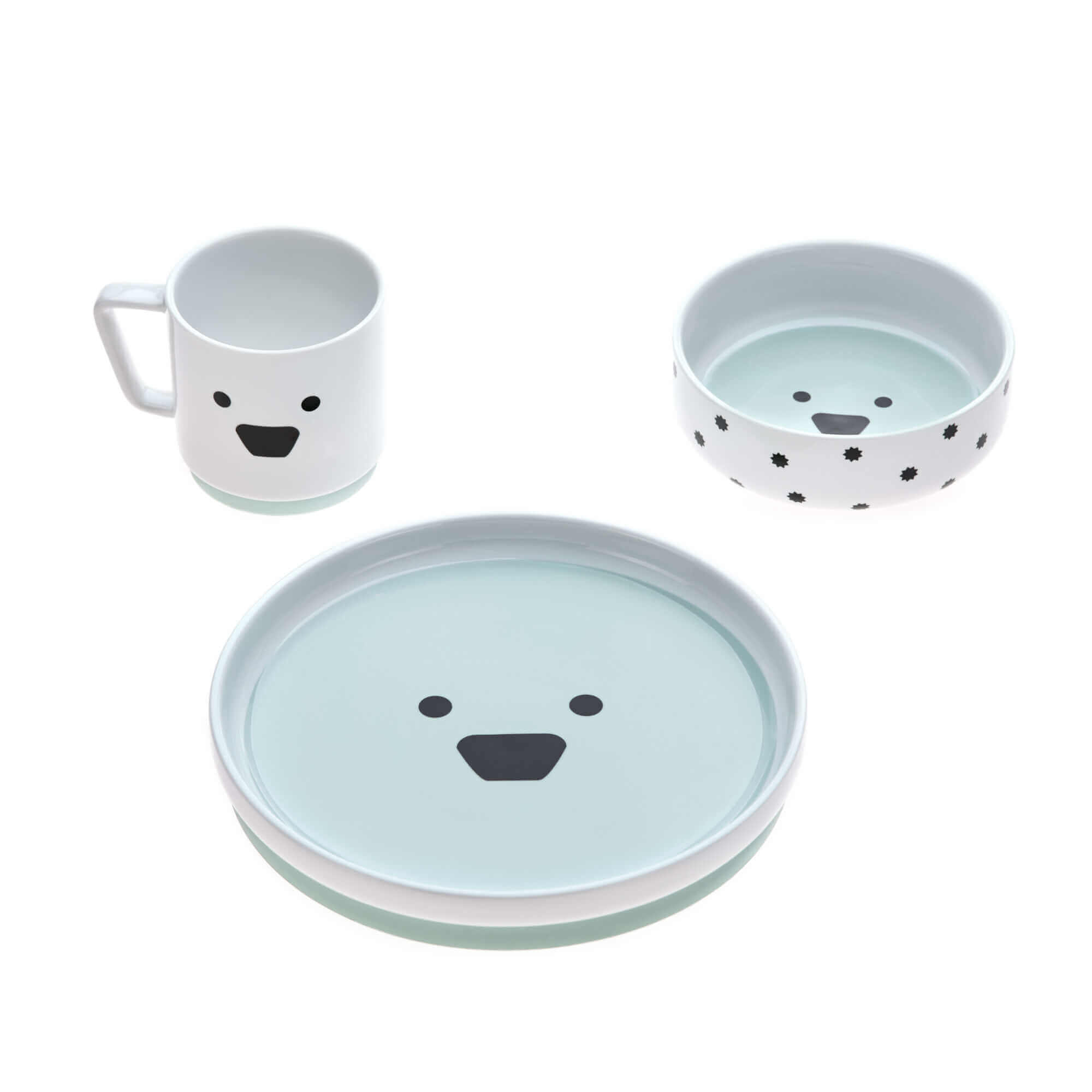Service de Vaisselle Enfant en Porcelaine Lässig – Assiette, Bol & Tasse (3+ Ans)