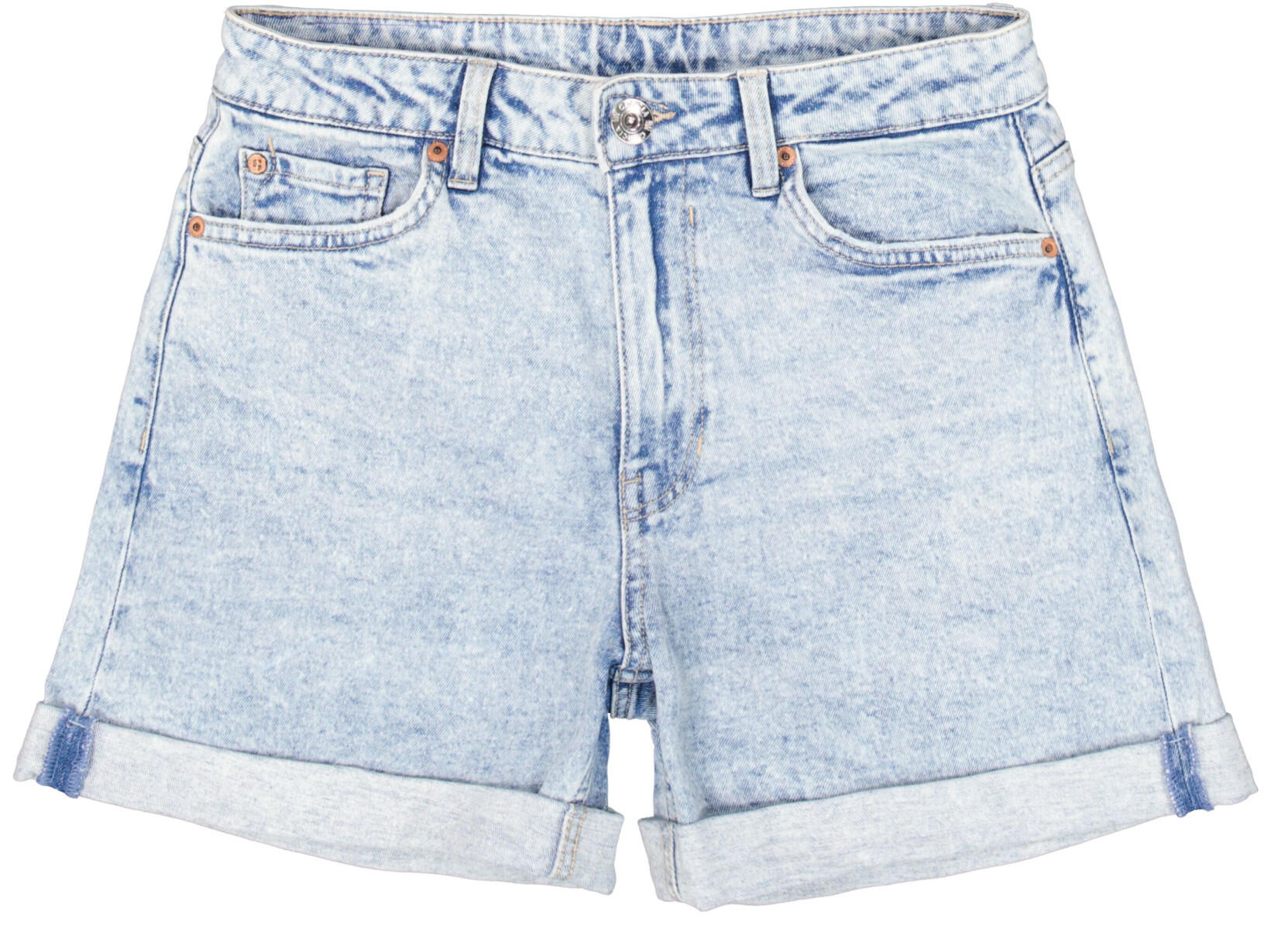 Shorts en jean décontractés à taille haute, coupe régulière.
