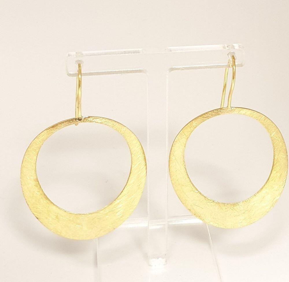 18K yellow gold pendant earrings