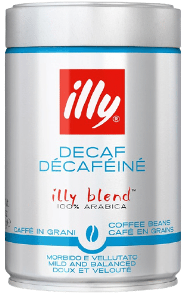 ILLY DECAFFEINATED BEANS 250G