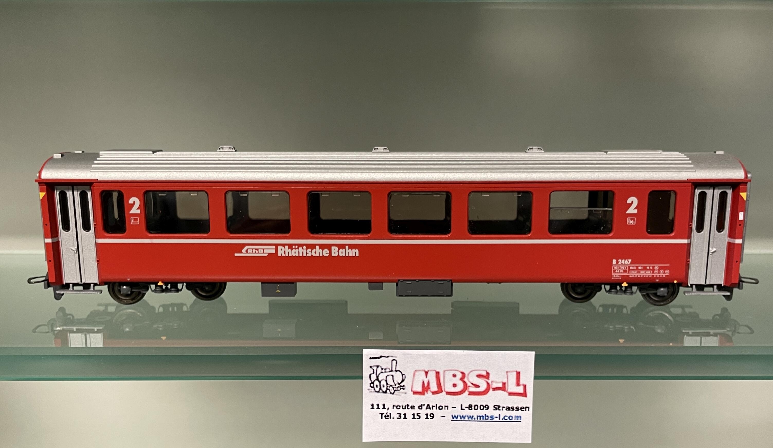 Bemo 3282117 Bemo H0m RhB B 2467 EW 3 Bernina red 1:87