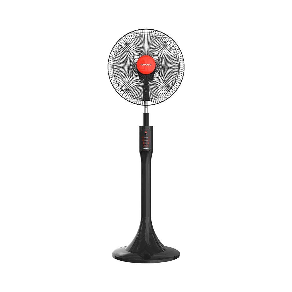 TORNADO EFS-111M Standventilator 40 cm (16 Zoll), 60 Watt ,  Schwarz/Rot 