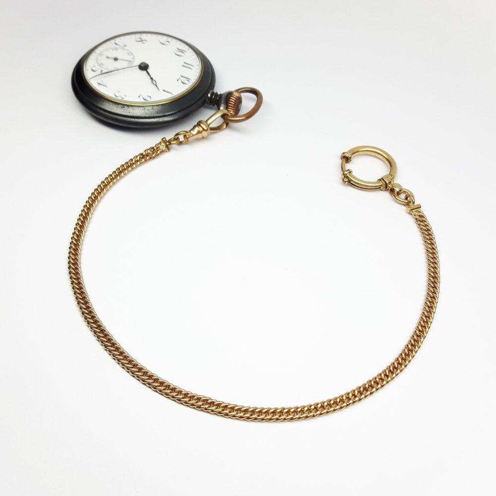 Taschenuhrkette vergoldet 29cm. Vintage.