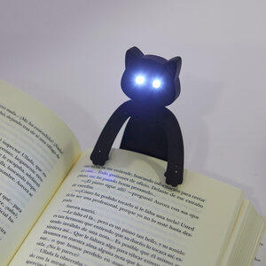 27969: Lampe de lecture,Meow,noir,silicone