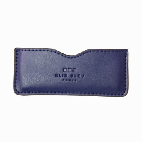 Elie Bleu Cigar Cutter Case Leather Blue