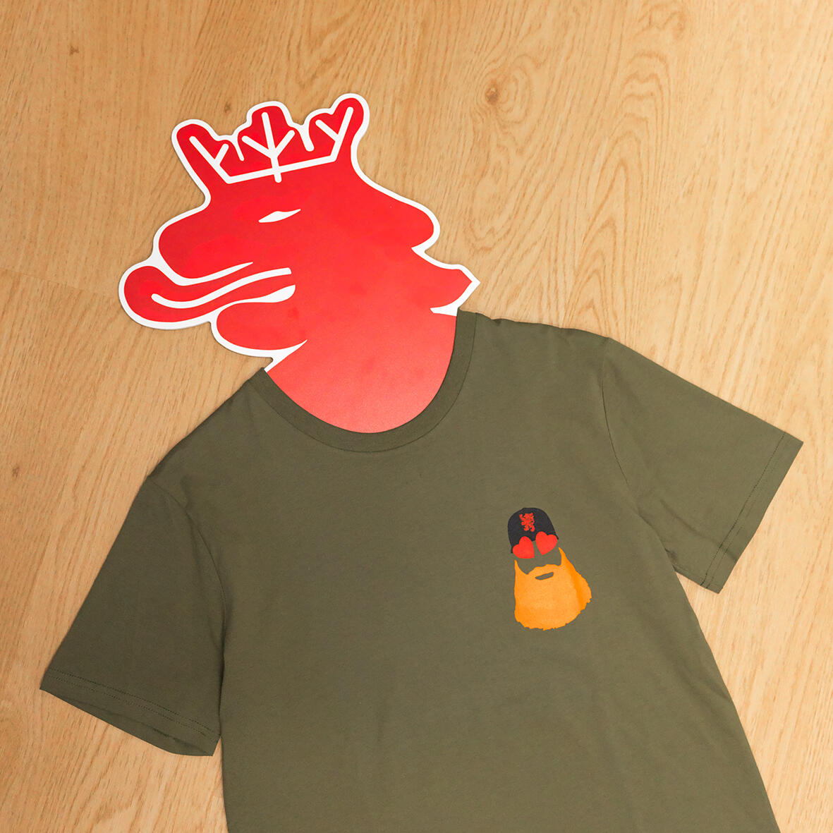 T-SHIRT KAKI EMOJI JS