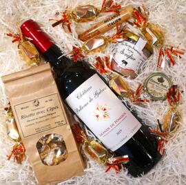 Paniers cadeaux gourmands Bordeaux Bonbons et chocolat Viandes en conserve Moutarde Riz Herbes et épices Sommellerie de France Bascharage