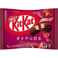 Kit Kat Japonais fraises,framboises et amandes- 101.7g - Produit du Japon 