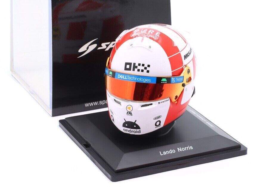 Mini Casque Lando Norris 2019 – Bell, échelle 1/2, McLaren (occasion)