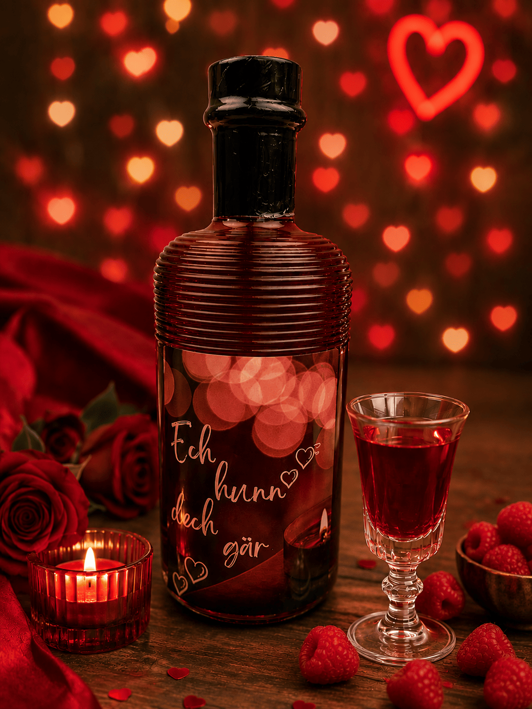 Himbeerlikör 40% Riviers Rings 50cl Valentinstags Edition