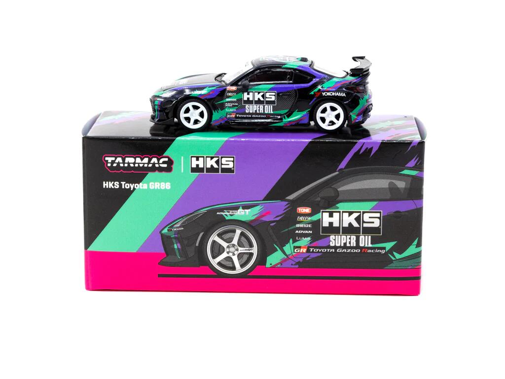 Tarmac Works - #T64G-038-BK - HKS Toyota GR86 - black - 1/64