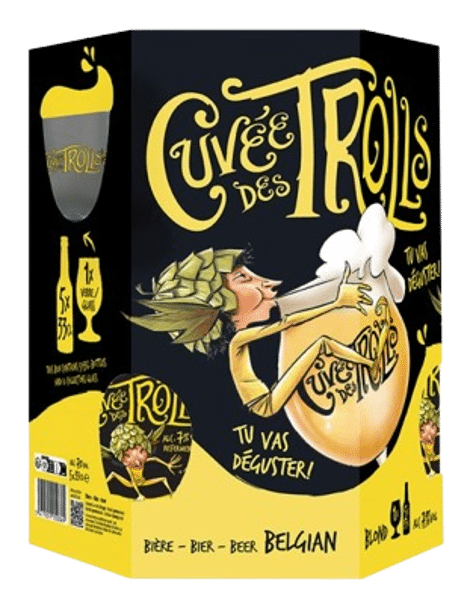 Geschenkset CUVÉE DES TROLLS 5x33 cl + 1 Glas