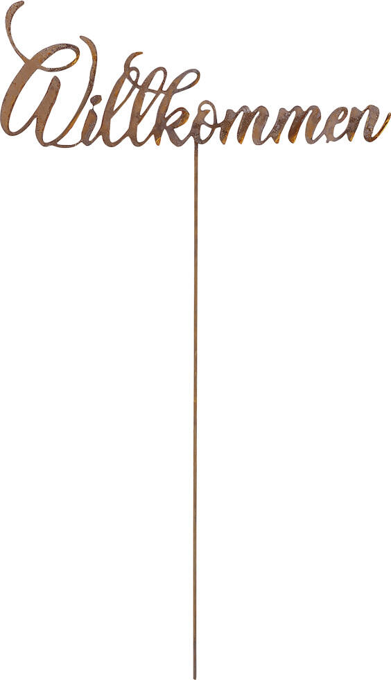 Badeko Planter Stake Welcome 54 cm Rust Brown