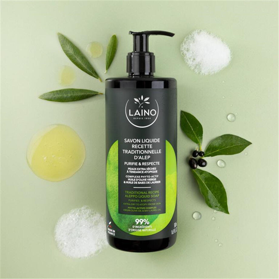 Savon d'Alep liquide, peaux desséchées, atopiques, 500 ml